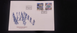 C) 1990. NORWAY. FDC. NAVY. DOUBLE STAMP. XF - Other & Unclassified