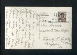 "OESTERREICH" 1933, Stempel "SALZBURG, Kauft Olympia-Lose" Auf Ansichtskarte (A2036) - Lettres & Documents