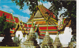 THAILANDE.. BANGKOK (ENVOYE DE). "INSIDE  WAT-PHO ".  TEXTE ANNEE 1982+ TIMBRE - Thaïland