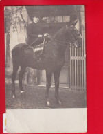 CPA CARTE PHOTO Femme Cheval Cavalière Amazone  Timbre Allemand Vers Colmar - Andere & Zonder Classificatie