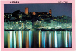 CPM FRANCE 06 ALPES-MARITIMES CANNES - Le Quai Saint-Pierre Et Le Suquet De Nuit - Cannes