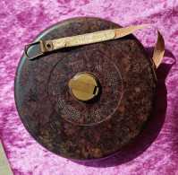 Ancien Mètre à Ruban Chinois Vintage 50 M Diamètre: 20.5 Cm - Autres & Non Classés