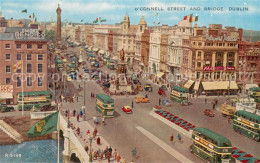 73782149 Dublin  Ireland UK O Connell Street And Bridge Valentines Post Card  - Andere & Zonder Classificatie
