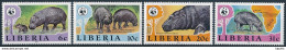 Liberia Mi 1315-18 MNH ** / WWF / Hippo Pygmy Hippopotamus Choeropsis Liberiensis - Unused Stamps