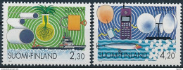 Mi 1248-49 MNH ** CEPT Europa / Discoveries & Inventions / Padlock Icebreaker Cellphone Satellite Spoon Lure Anemometer - Nuevos