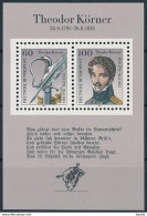 Mi Block 25 MNH (**) Writer Theodor Körner 200th Birthday - Sonstige & Ohne Zuordnung