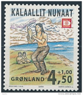 Mi 358 ** MNH Traditional Drum Dancer Anthropology Semi-postal HAFNIA 01 Intl. Philatelic Exhibition - Unused Stamps