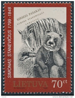 Mi 714 ** MNH Writer Simonas StaneviÄius Fabel Horse And Bear - Lituanie