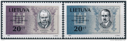 Mi 573-74 ** MNH 16 February Declaration Of Independence Day Politicians - Lithuania