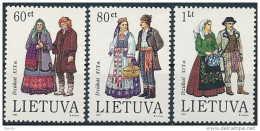 Mi 537-39 ** MNH Traditional Costumes - Lituanie