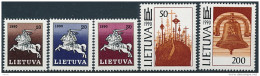 Mi 465-69  ** MNH Definitives Vytis National Symbols - Lithuania