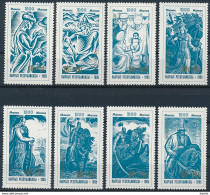 Mi 64-71 A ** MNH National Epic Poetry Manas 1,000th Anniversary - Kyrgyzstan