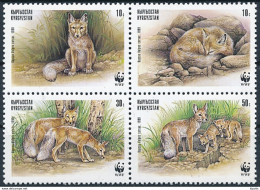 Mi 168-71 ** MNH WWF Corsac Fox Vulpes Corsac - Kirgisistan