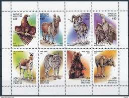 Mi 124-31 S/S ** MNH Domestic Fauna Eagle Goat Sheep Vulture Wild Ass Wolf Saiga Antelope - Kirghizistan