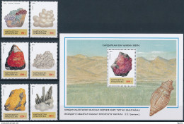 Mi 37-42 + Block 5 ** MNH Minerals - Kirgizië