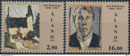 Mi 61-62 ** MNH Painter Joel Pettersson 100th Birthday Painting Art - Ålandinseln