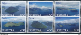 Mi 356-61 ** MNH Islands Geography Aerial Photos Topography - Féroé (Iles)