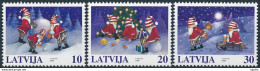 Mi 492-94 ** MNH Christmas Santa - Latvia Lettonie Lettland Letonia Letland - Lettonia