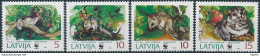 Latvia Mi 378-81 ** MNH / WWF / Rodent Edible Dormouse Glis Glis - Ongebruikt