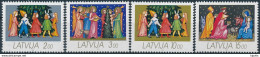 Mi 344-47 ** MNH Christmas Nativity - Latvia Lettonie Lettland Letonia Letland - Lettonia