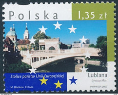 Mi 4335 ** MNH Capital Ljubljana Dragon Bridge & The Cathedral - Slovenia Slovenien Laibach Slovénie Eslovenia - Unused Stamps