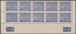 108/ Pof. DL 9, Corner 10-block, Plate Number 2A-39 - Ungebraucht