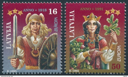 Mi 414-15 ** MNH CEPT Europa Freedom & Liberty - Latvia Lettonie Lettland Letonia Letland - Lettland