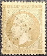 FRANCE Y&T N°21a Napoléon 10c Bistre-jaune. Oblitéré Losange GC. - 1862 Napoléon III