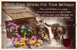 R096489 Greetings. With Fond Wishes For Your Birthday. Kittens. Beagles And Co. - World