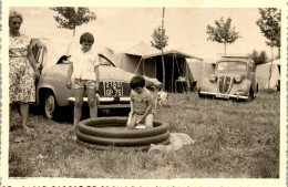 Photographie Photo Vintage Snapshot Amateur Automobile Voiture Auto Camping - Cars