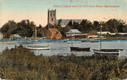 R096750 Priory Church And Old Mill From River. Christchurch. Valentine - World