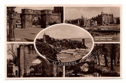 Ecosse  - St Andrews  Multivues Et St Andrews Castle (2 Photos)- Valentine's - Frais Du Site Déduits - Fife