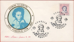 ITALIA - ITALIE - ITALY - 1979 - Uomini Illustri - 7ª Emissione - Ugo Foscolo - FDC Roma Luxor - FDC