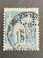 FRANCE C N° 90 Sage CL 197 Indice 3 Perforé Perforés Perfins Perfin ! - Andere & Zonder Classificatie