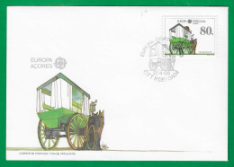 Portugal / Azoren 1988  Mi.Nr. 390 , EUROPA CEPT - Transport- Und Kommunikation - FDC - CTT  P. Delgada 21.4.88 - 1988