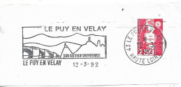 FRANCE. POSTMARK. LE PUY EN VELAY. BRIDGE. 1992 - 1961-....