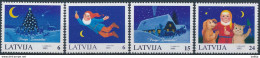 Mi 416-19 ** MNH / Traditional Latvian Christmas - Lettonie