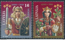 Mi 414-15 ** MNH / CEPT Europa, Peace & Freedom / Lačplesis, Spidola, National Epic Poetry - Lettonia