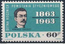 Mi 1370 ** MNH Lettonica / 1863 January Uprising 100th Anniversary - Romuald Traugutt - Nuovi