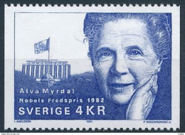 Mi 1698 MNH ** / Politician, Sociologist, Woman Alva Myrdal, Nobel Peace Prize Laureate 1982, Disarmament - Cartas & Documentos