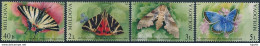 Mi 459-62 MNH ** / Lepidoptera, Butterfly, Moth / Swallowtail, Jersey Tiger, Oak Hawk-moth, Meleager's Blue - Moldavie