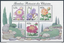 Mi Block 26 MNH ** / Flowers Of The Chișinău Botanical Garden - Peony, Rose, Aster, Iris - Moldavie