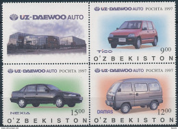 Mi 154-56 MNH ** Zierfeld / Uzbek-Korea Joint Venture Uz-Daewoo Auto Car - Ouzbékistan