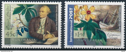 Mi 2074-75 MNH ** Joint Issue Sweden / Scientist, Naturalist, Daniel Solander, Botany, Flowers - Nuevos