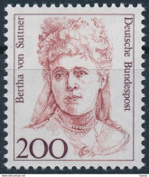 Mi 1498 MNH ** / Pacifist Novelist Bertha Von Suttner Nobel Peace Prize Laureate / Notable Women Woman - Neufs