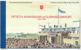 Mi MH 0-7 ** MNH - 50th Anniversary Guernsey Airport Prestige Booklet - Guernesey