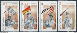 Mi 403-06 MNH ** / Music Instruments - Bagpipe, Flute, Pan Flute, Taragot - Moldova