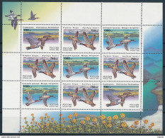 Mi 462-64 MNH ** Sheetlet / Birds Ducks Harlequin, Histrionicus Histrionicus, Baer's Pochard, Aythya Baeri, Merganser - Blocks & Kleinbögen