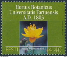 Mi 464 MNH ** Botanical Garten Of Tartu University 200th Anniversary / Flower Trollius Ledebourii - Estland