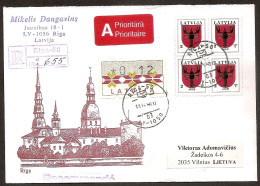 LATVIA 1996●Coat Of Arms●Mi 421AI 4x + ATM1●R-Cover - Lettonie